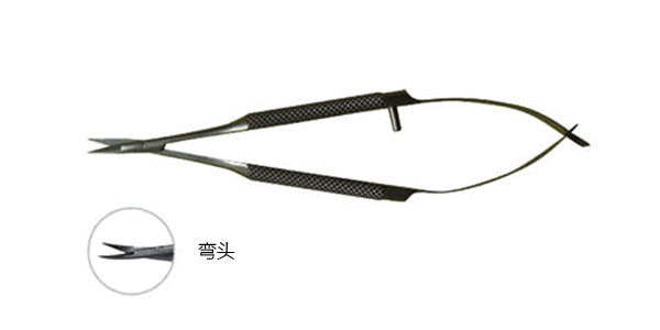 顯微剪 筆式;14cm、直/彎 滾花柄